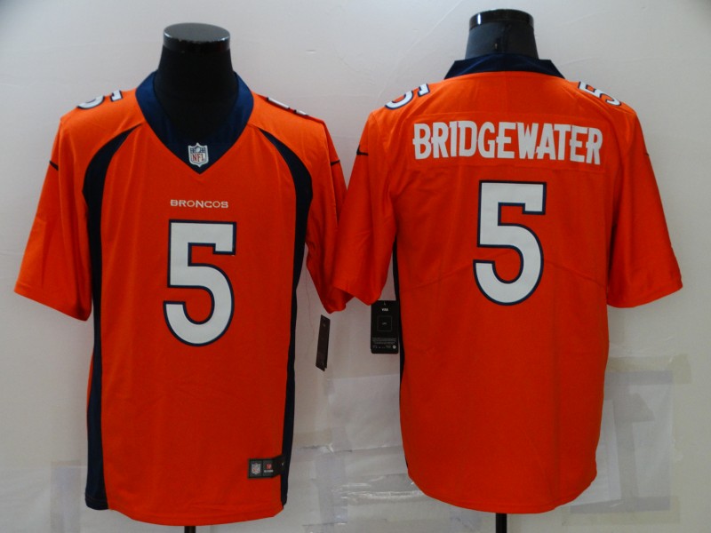 Men's Denver Broncos Teddy Bridgewater #5 Orange Jersey